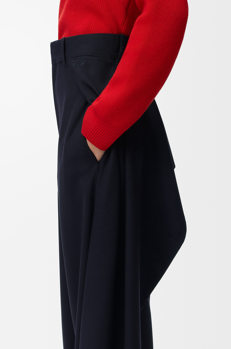 LOEWE Pantalón en lana Azul Marino
