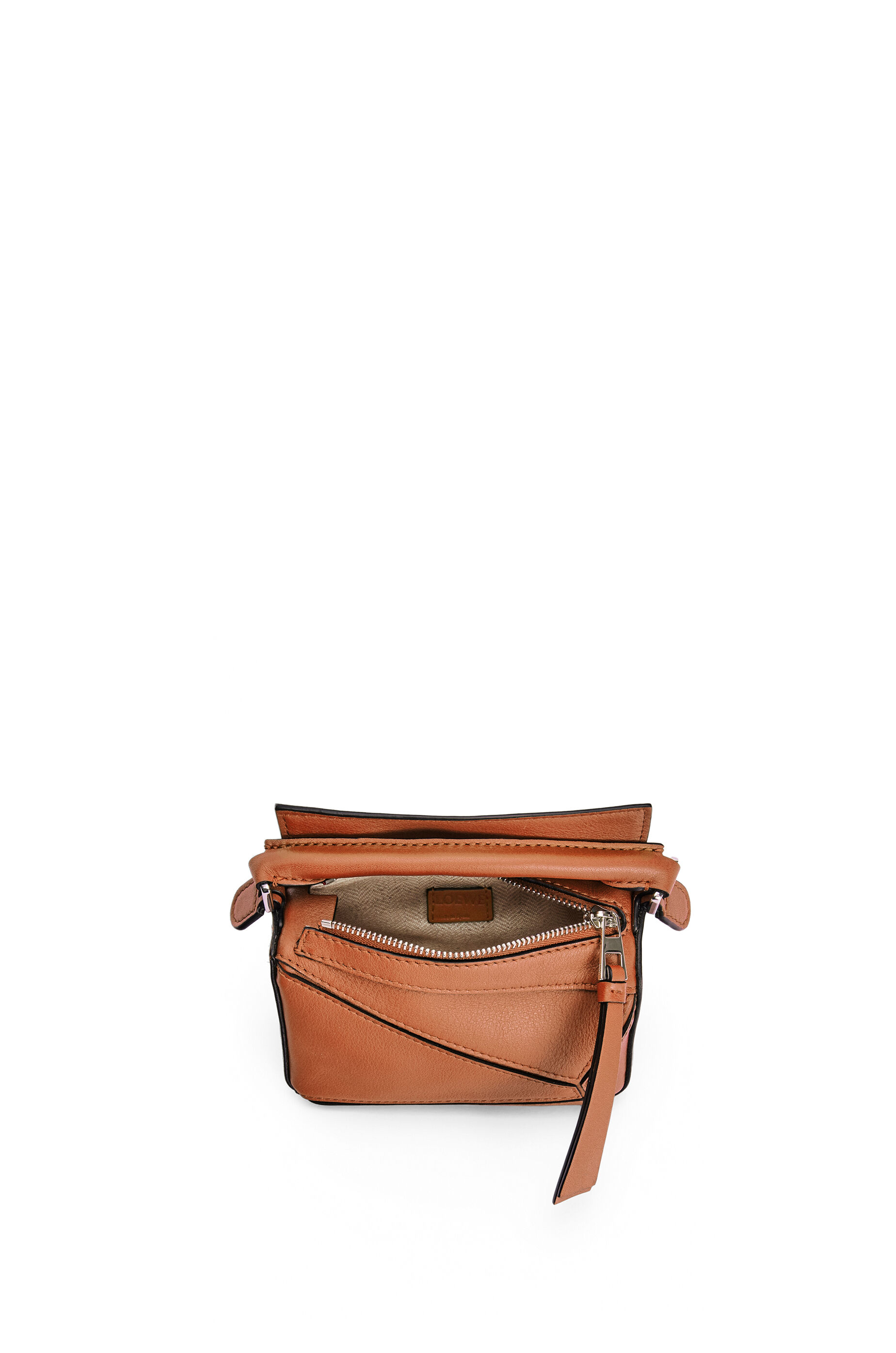 Nano Puzzle bag in classic calfskin Tan LOEWE
