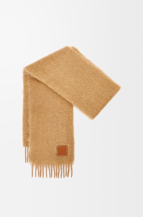 LOEWE スカーフ（モヘア＆ウール）​ キャメル