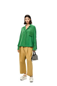 LOEWE Oversize pleated trousers in cotton Beige pdp_rd