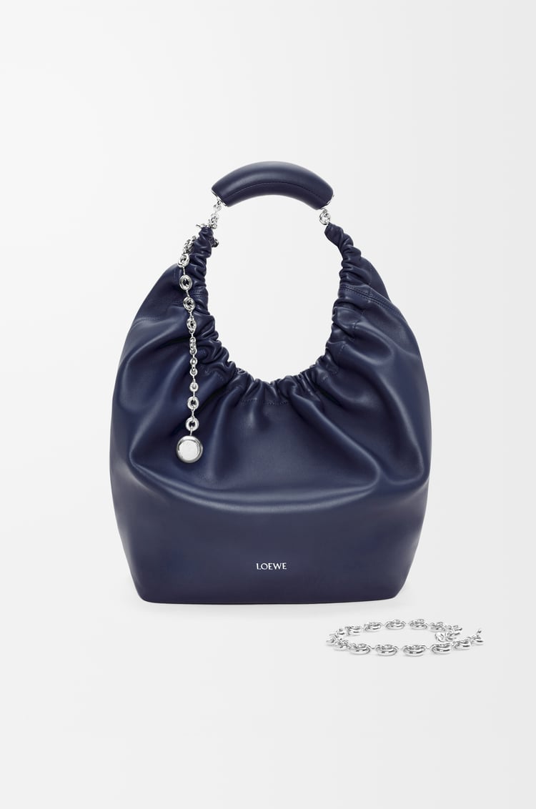 LOEWE Medium Squeeze bag in mellow nappa lambskin Abyss Blue