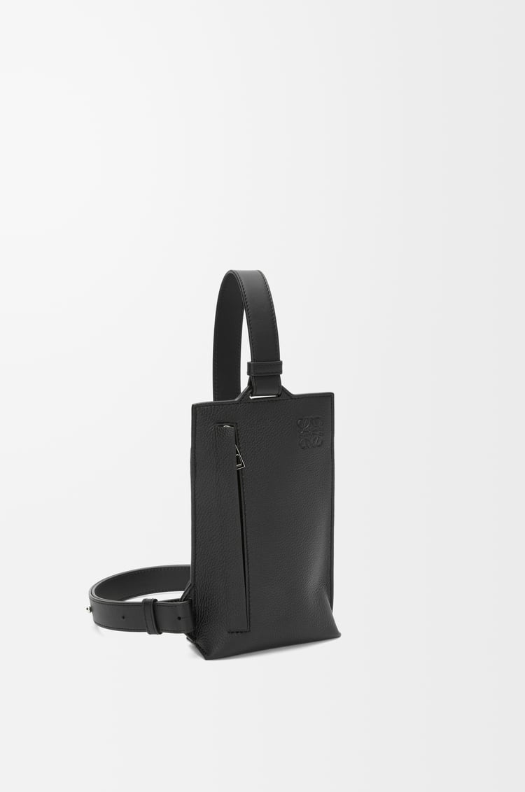 LOEWE Vertical T Pocket in soft grained calfskin Black