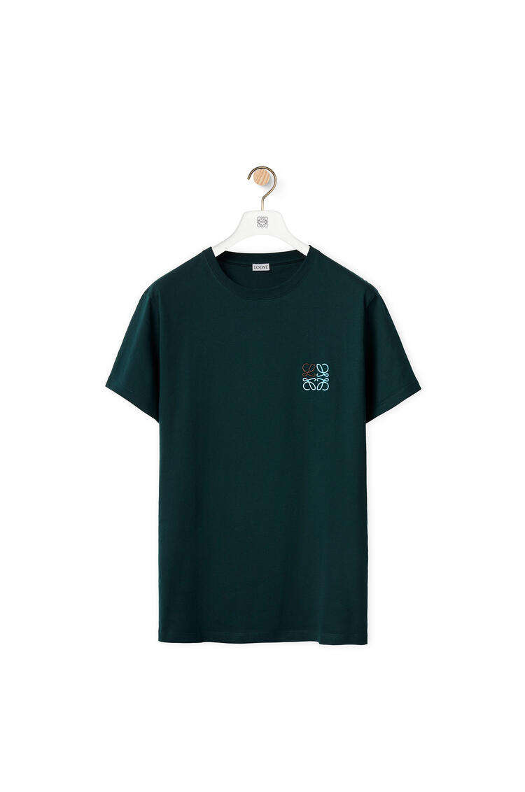LOEWE Camiseta en algodón con Anagrama Verde Bosque