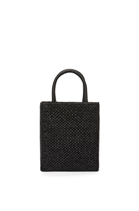 LOEWE Standard A5 Tote bag in raffia Black/White