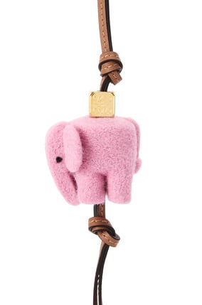 LOEWE Elephant charm in felt and calfskin Candy plp_rd