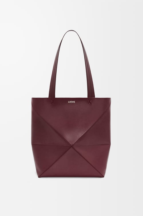 LOEWE パズルフォルド トート XL（シャイニーカーフ） ダークバーガンディ