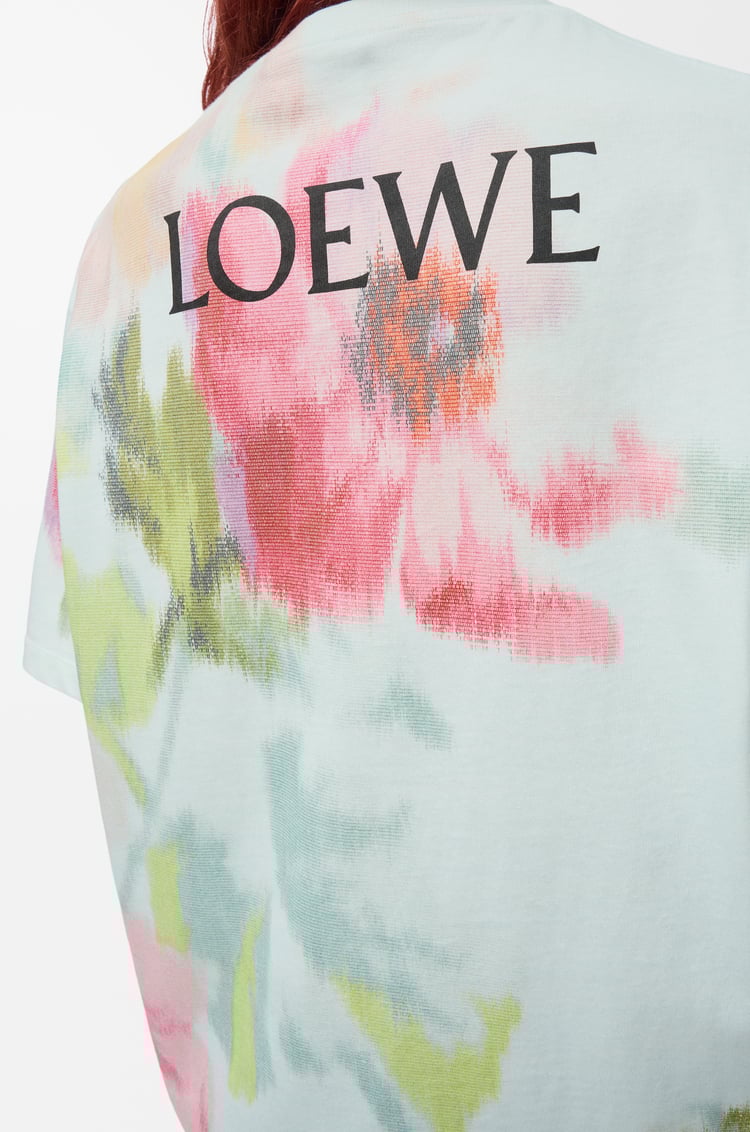 LOEWE 棉質寬鬆版型 T 恤 Light Blue/Multicolor