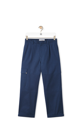 LOEWE Cargo trousers in cotton Petroleum plp_rd