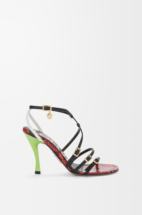 LOEWE Sandalia New Comic en mezcla de pieles Multicolor