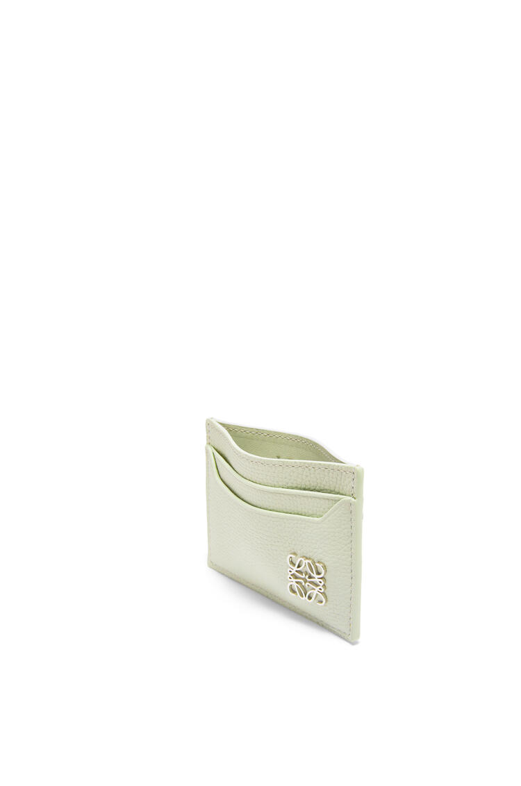 LOEWE Anagram plain cardholder in pebble grain calfskin Light Celadon