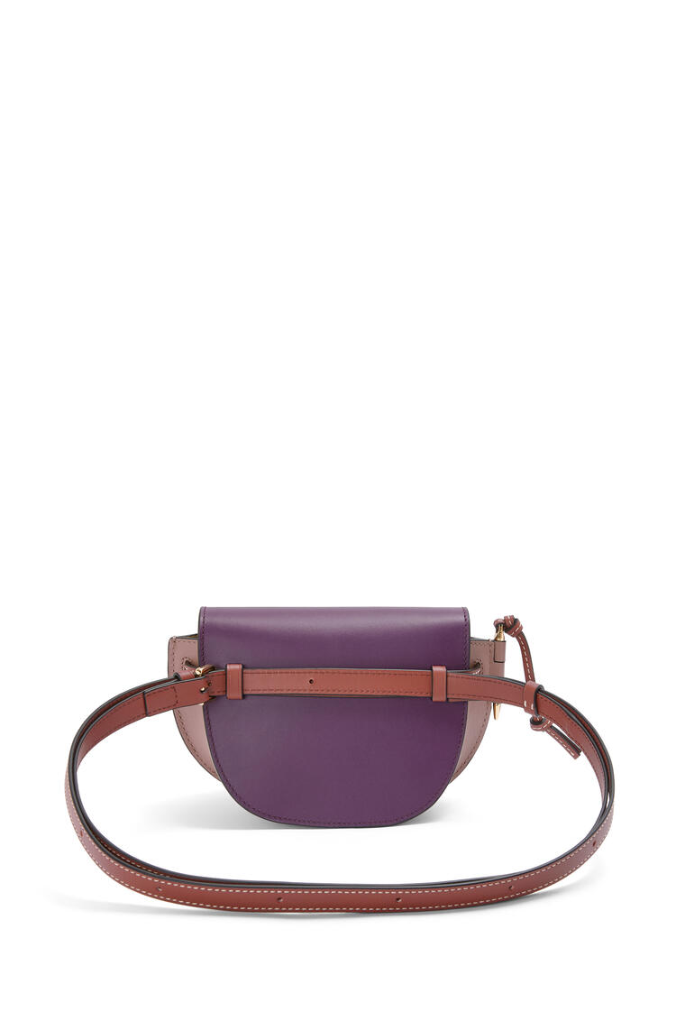 LOEWE Mini Gate Dual bag in soft calfskin Dark Purple/Dark Rust