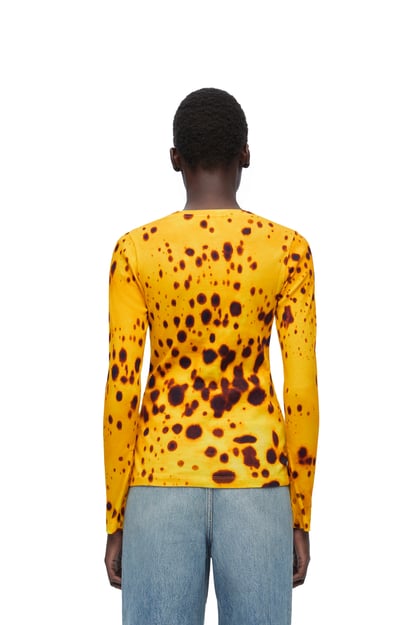 LOEWE Long sleeve top in cotton Yellow Gold/Multicolor plp_rd