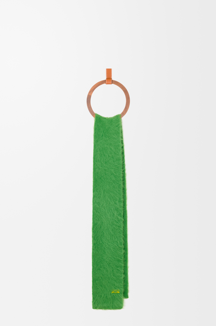 LOEWE Bufanda en alpaca Verde