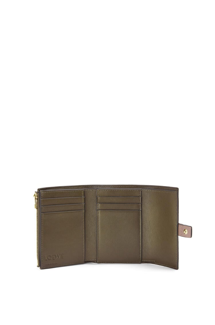 LOEWE Small vertical wallet in soft grained calfskin Dark Blush/Dark Rust