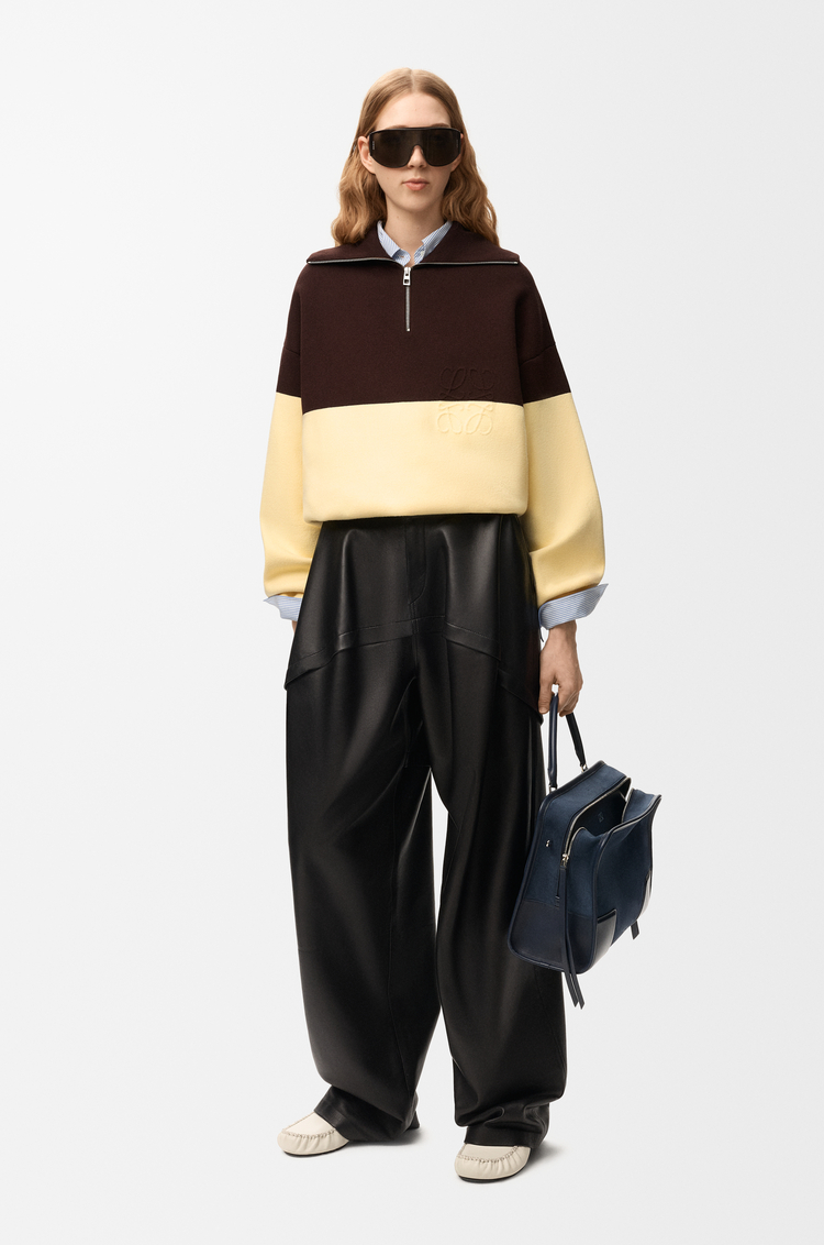 LOEWE セーター（コットン） ブラウン/イエロー