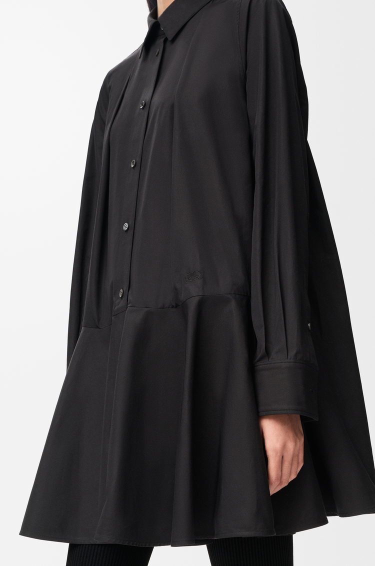 LOEWE Vestido camisero en algodón Negro
