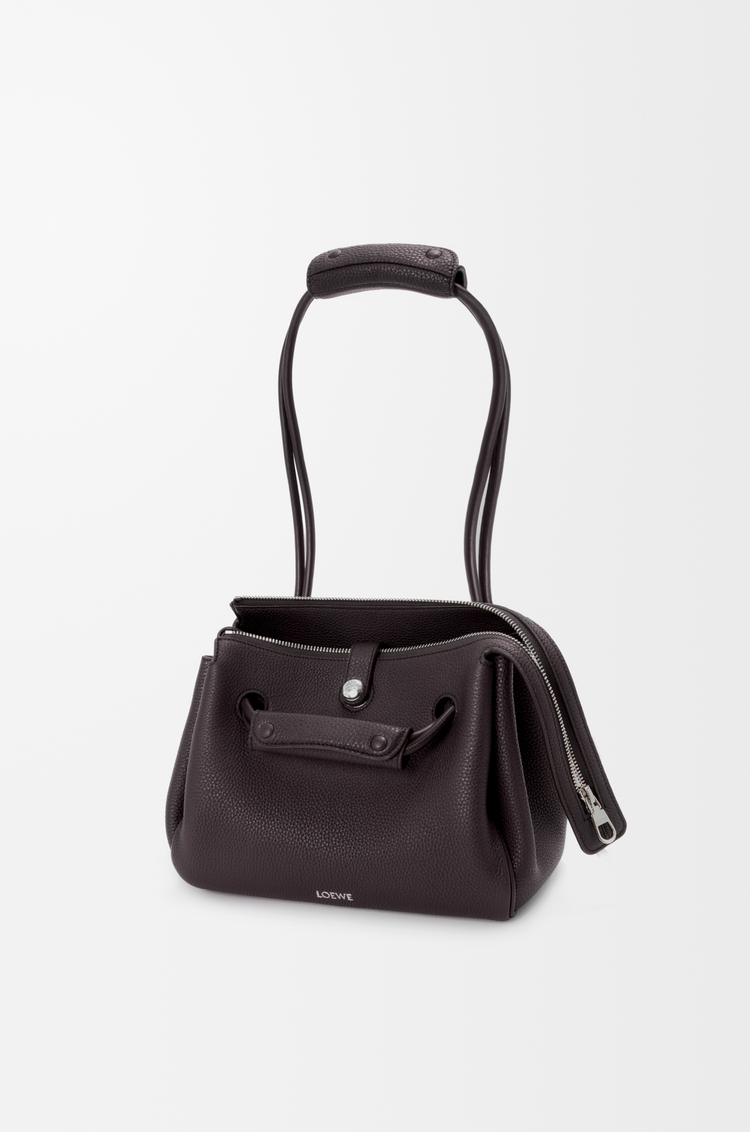 LOEWE Small Madrid bag in supple grained calfskin Dark Ebony