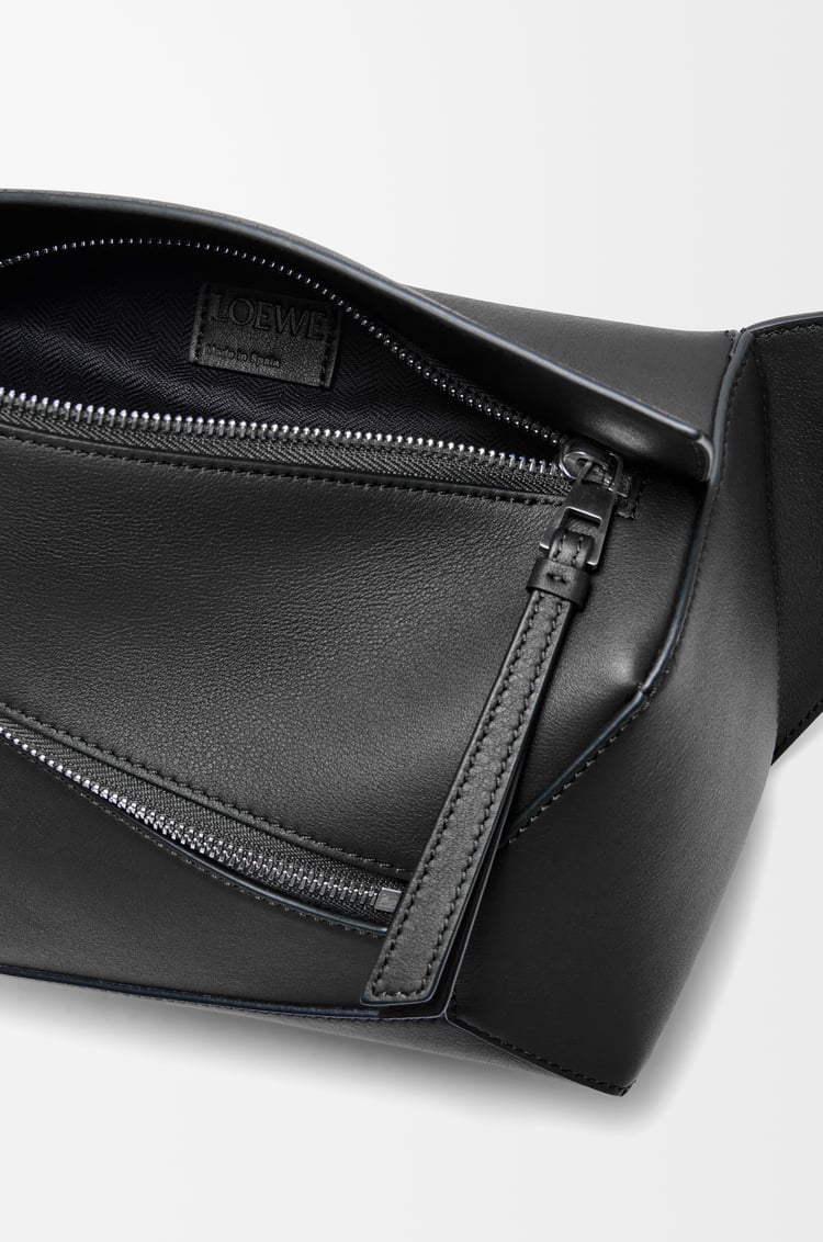 LOEWE Small Puzzle bumbag in classic calfskin Black