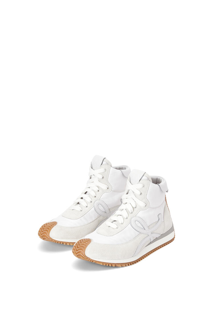 LOEWE High top flow runner in nylon and suede White