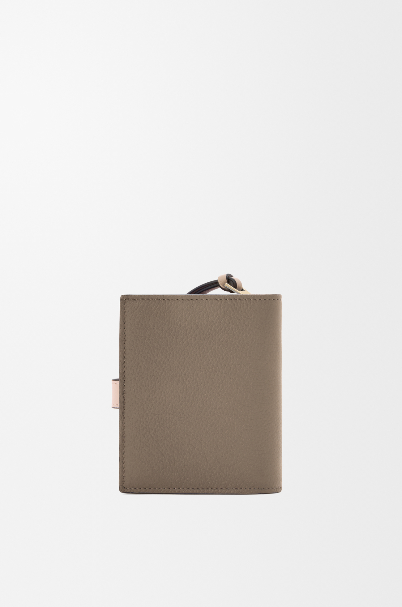 LOEWE Compact zip wallet in soft grained calfskin Taupe/Talc