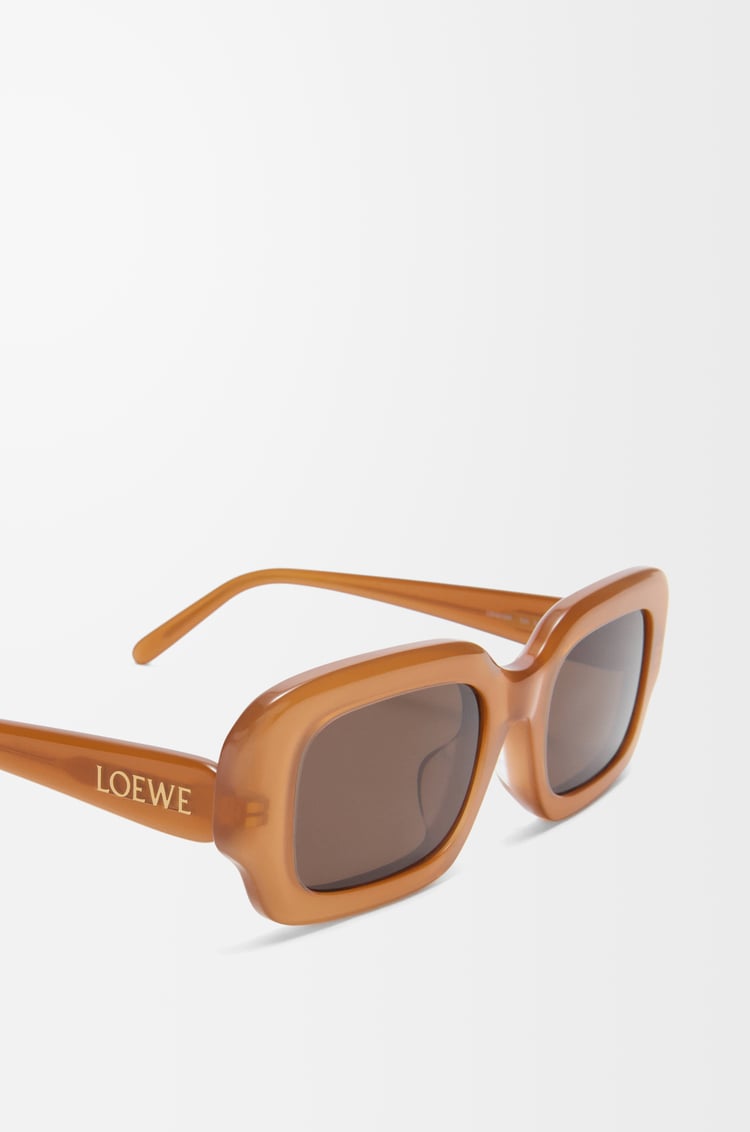 LOEWE Slim Rectangular 太阳镜 浅焦糖色