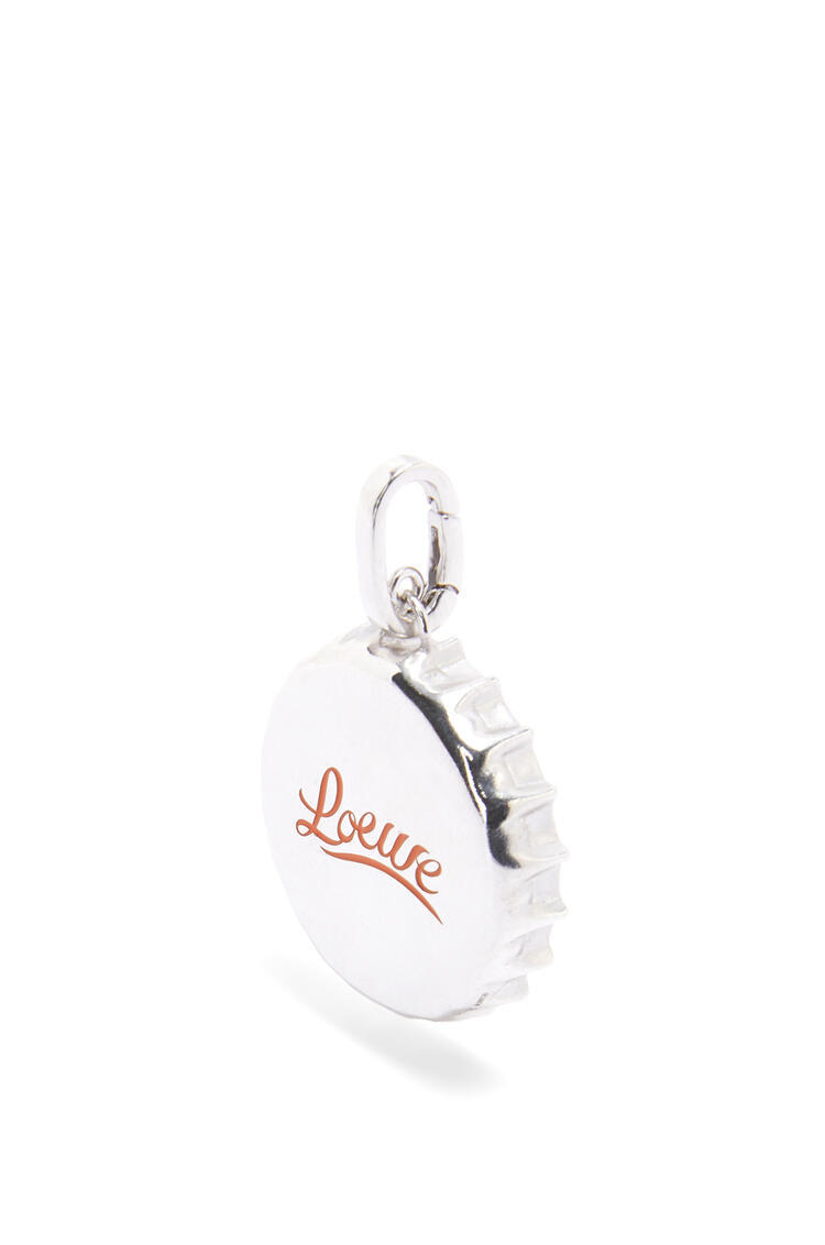 LOEWE LOEWE bottle cap pendant in sterling silver and enamel Silver pdp_rd