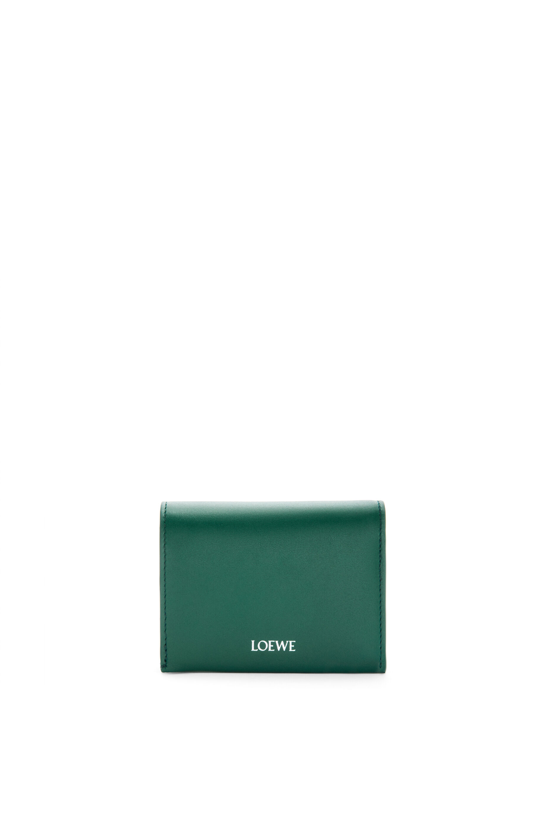 トライフォールド ジップウォレット（シャイニーナパカーフ） エバーグリーン/ディープネイビー - LOEWE