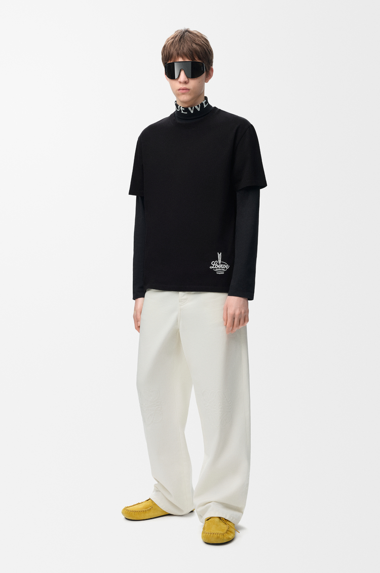LOEWE Relaxed fit T-shirt in cotton Black/White