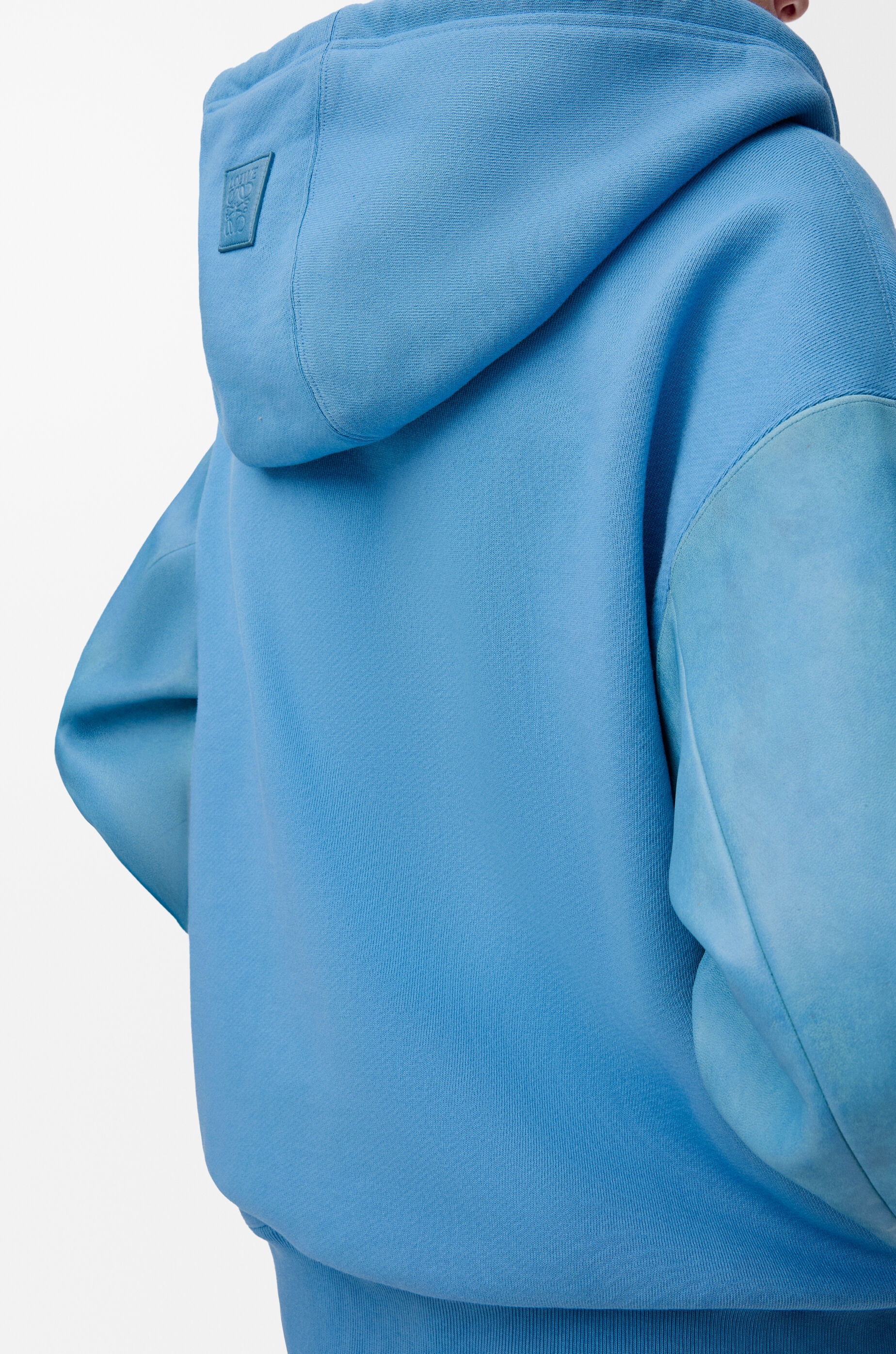 LOEWE セール★ RELAXED FIT HOODIE★RIVIERA BLUE Loewe Men's Anagram Patch Pocket Hoodie in Riviera Blue Loewe