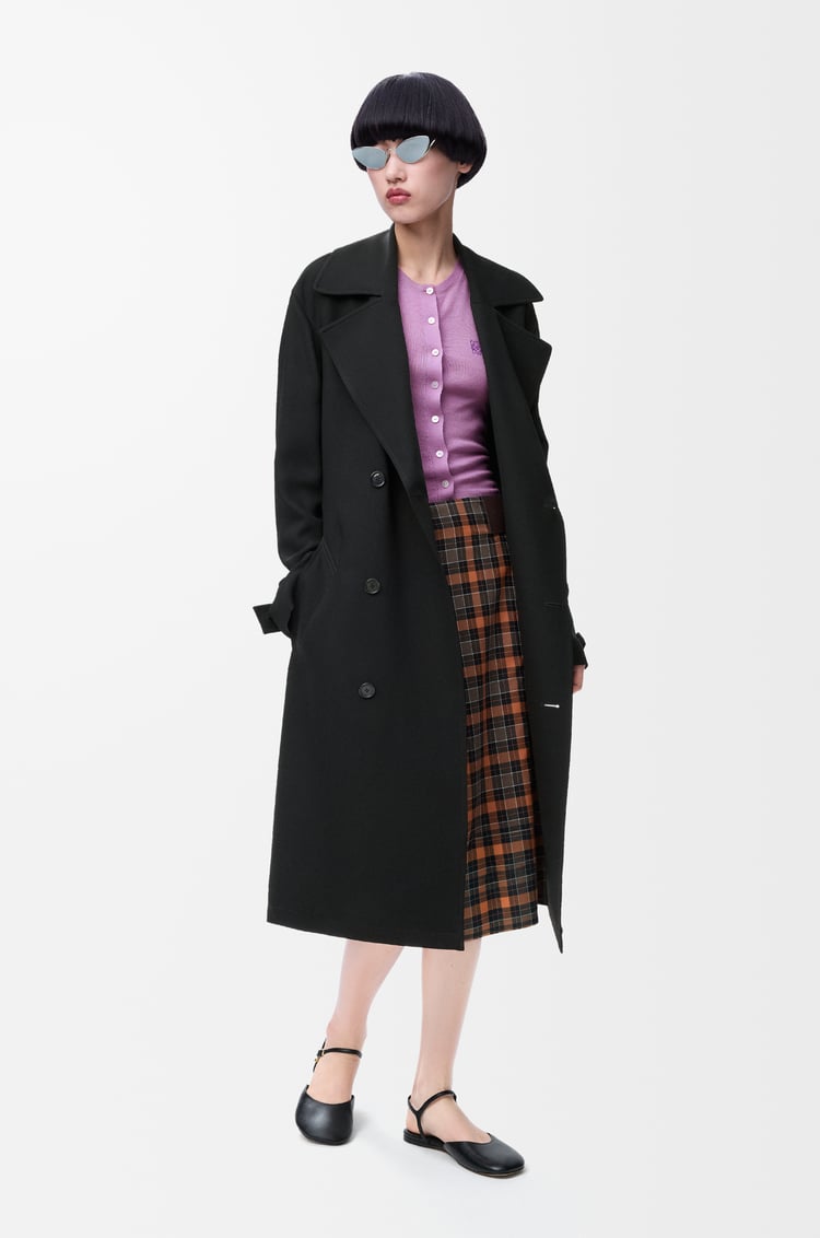 LOEWE Gabardina en viscosa elástica Negro