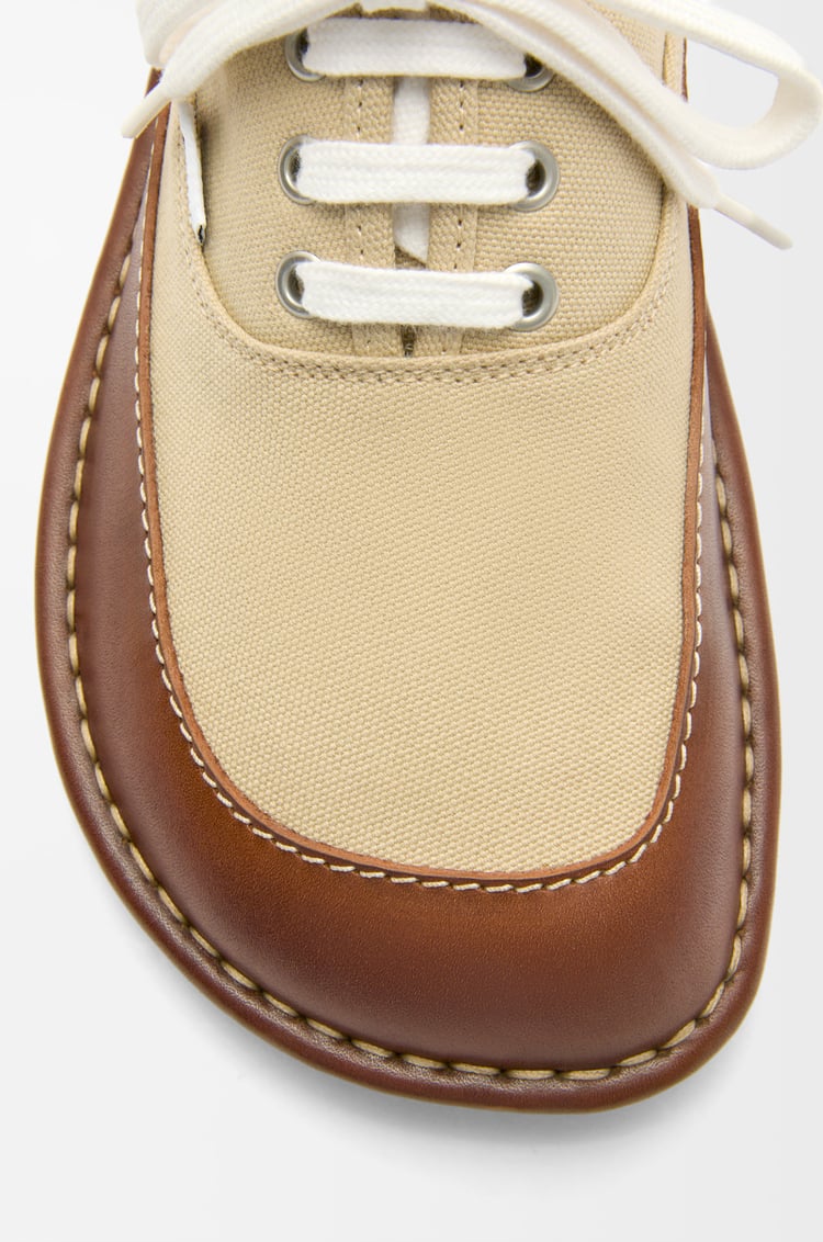 LOEWE ベイ レースアップ（キャンバス&ベジタブルタンニンカーフ） ベージュ/ブラウン