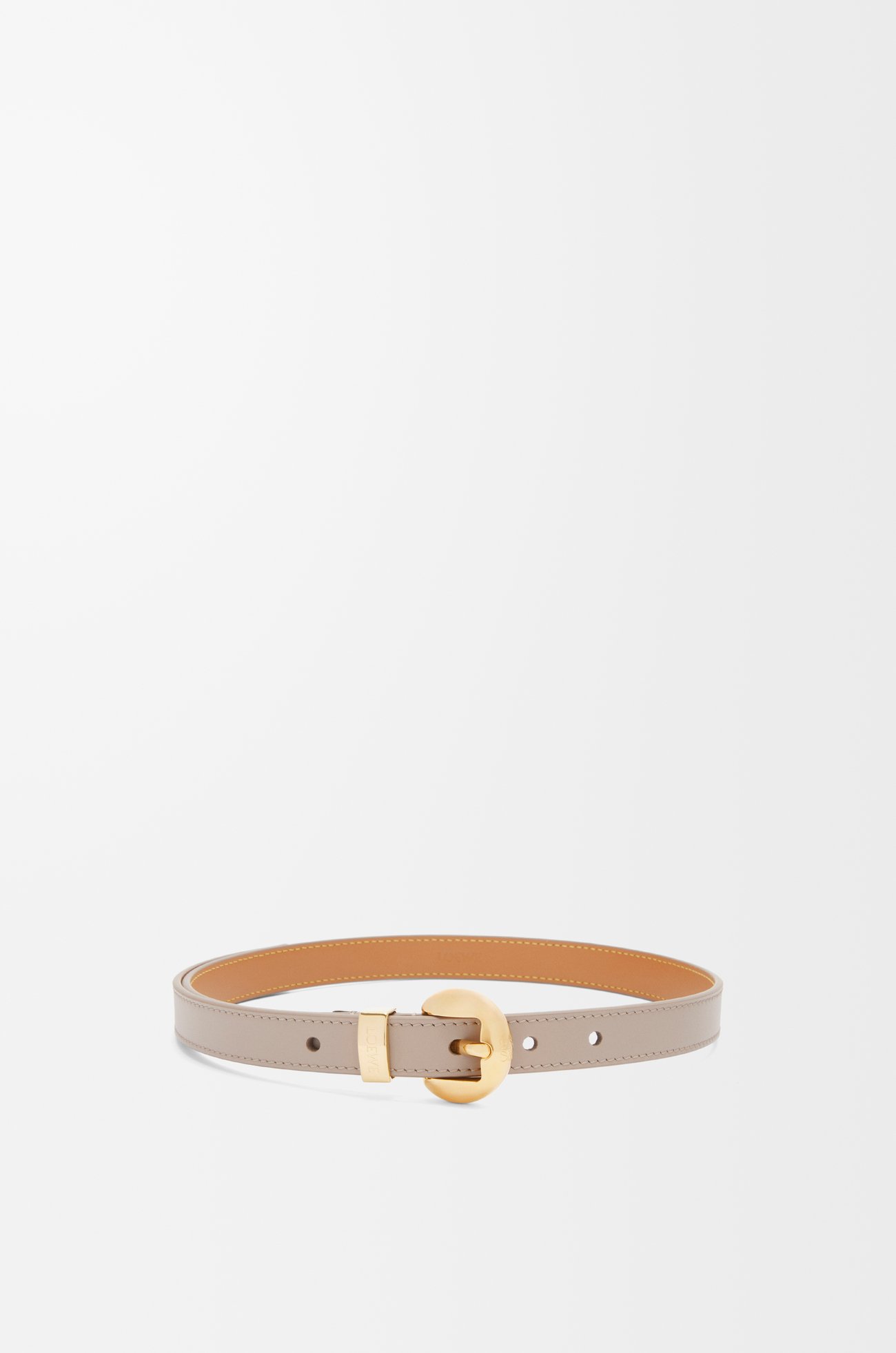 LOEWE ぺブル ベルト（スムースカーフ） サンド/ゴールド