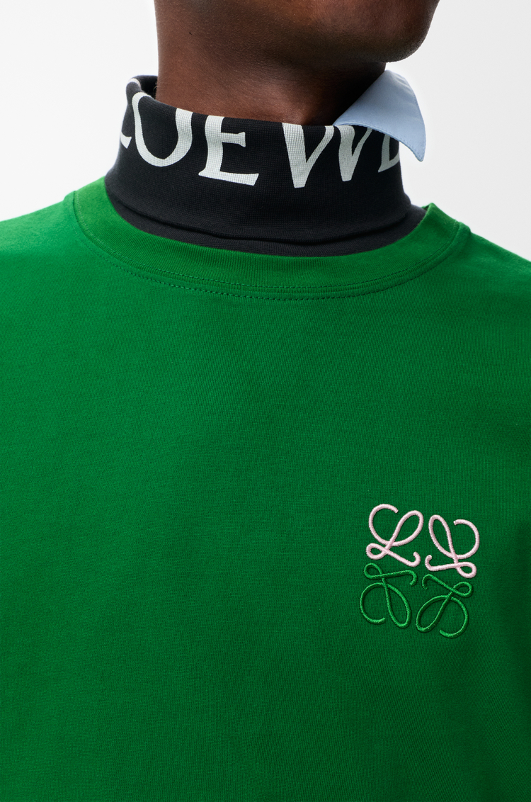 LOEWE T-shirt in cotone vestibilità regular Verde