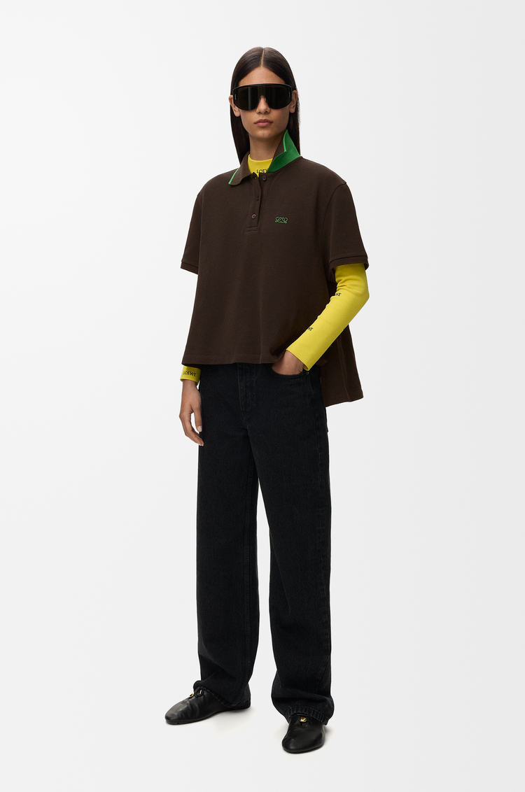 LOEWE Polo en coton Marron