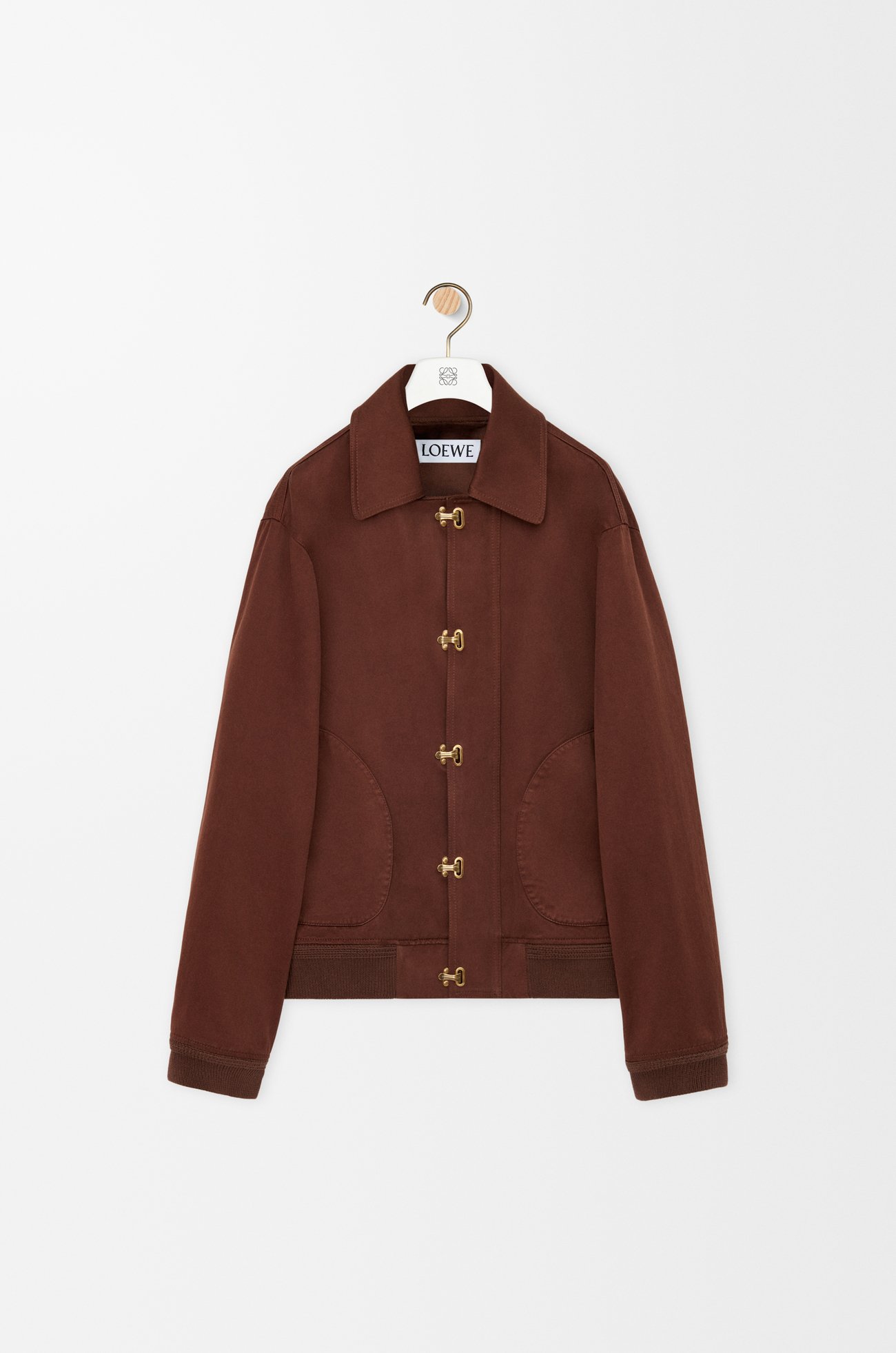 LOEWE Jacket in cotton Brown/Dark Brown