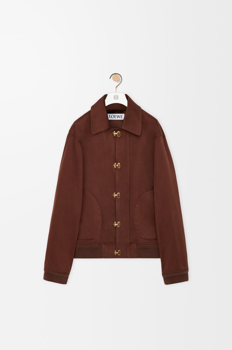 LOEWE Jacket in cotton Brown/Dark Brown