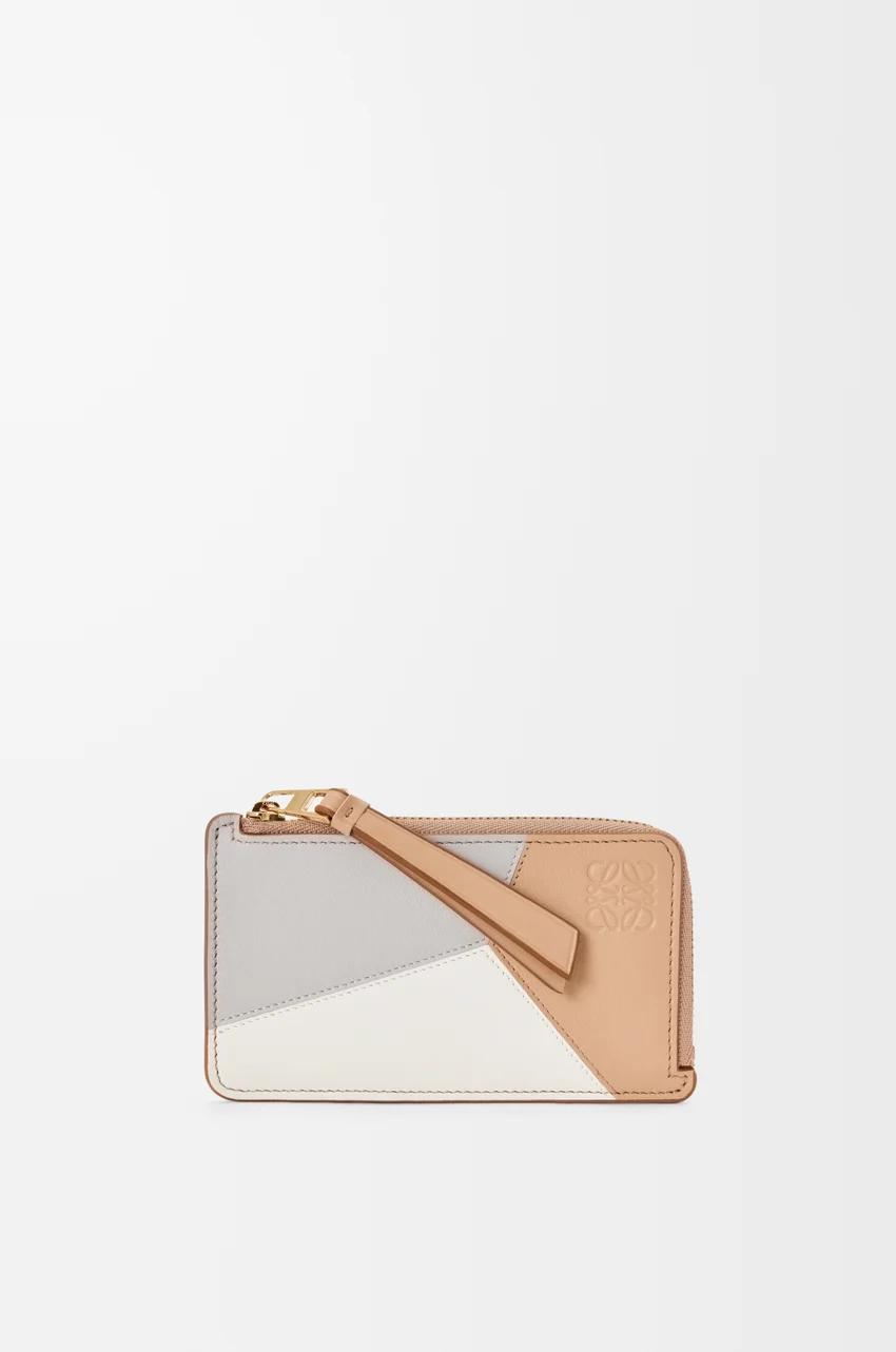 Puzzle coin cardholder in classic calfskin