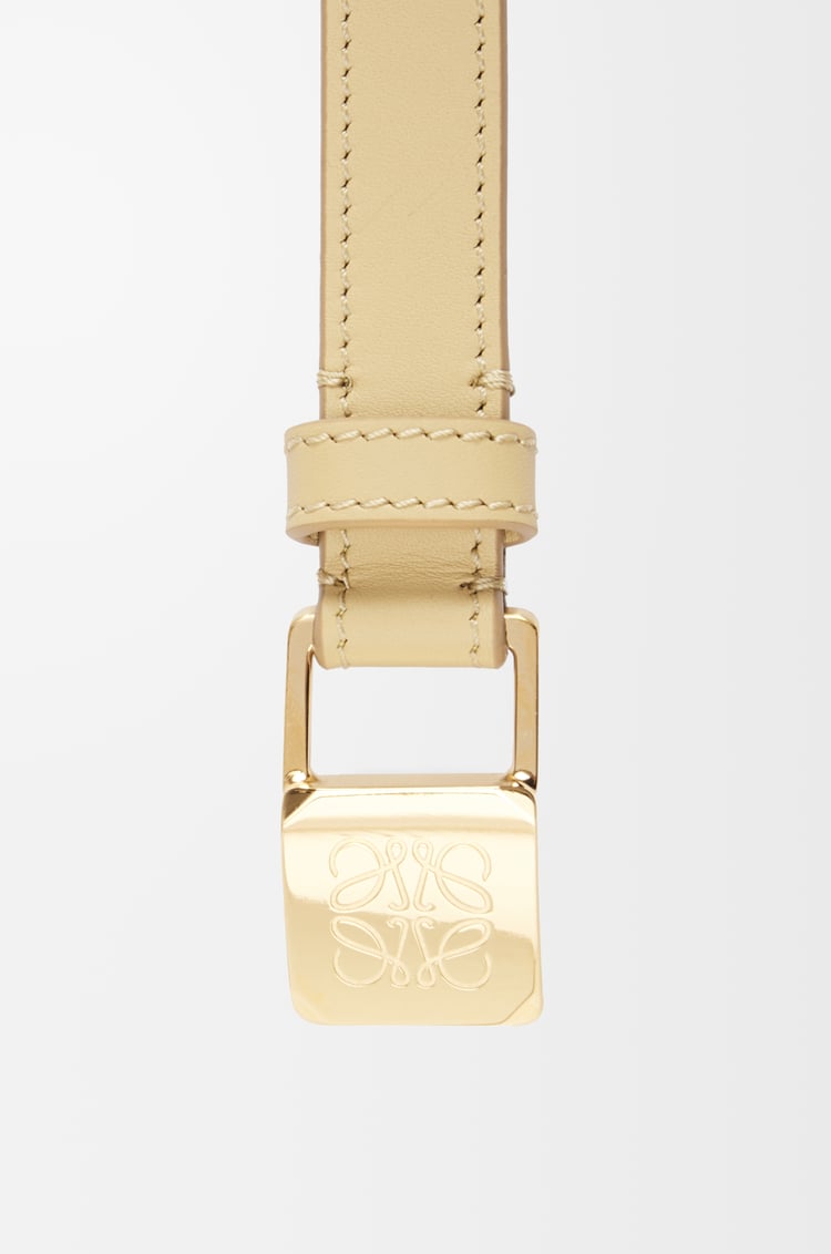 LOEWE アマソナ パッドロック ベルト（スムースカーフ） ダークバター/ゴールド