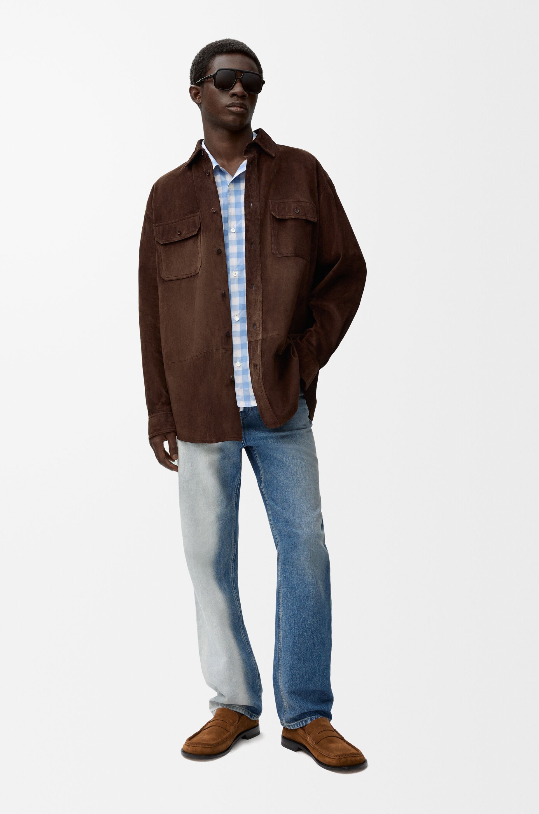 Short sleeve shirt in cotton Blue - LOEWE