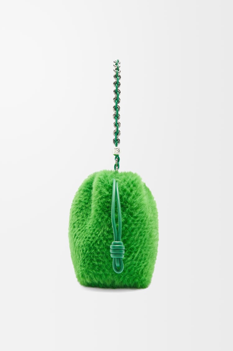 LOEWE Medium Flamenco purse in knit Tropical Green