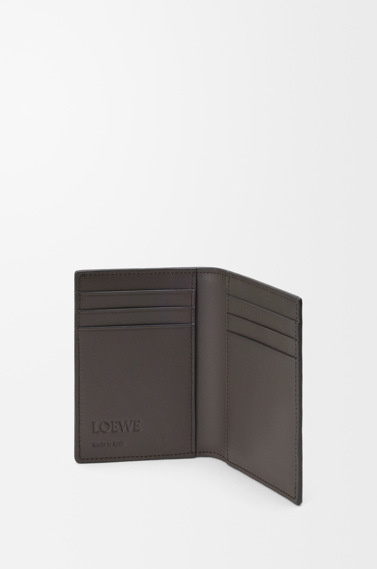 LOEWE Porte-cartes à deux volets Puzzle en cuir de veau classique Gris Foncé