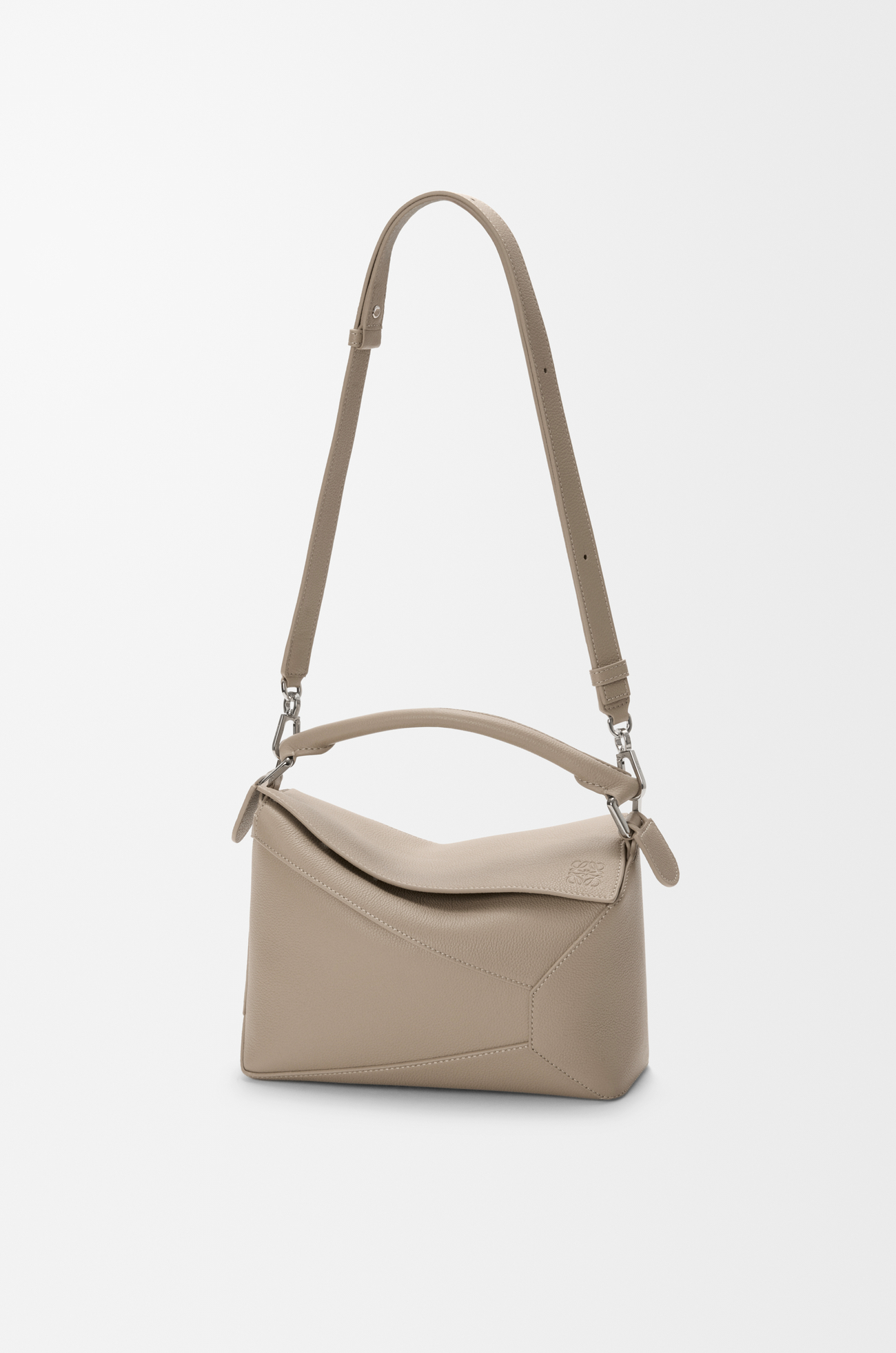 LOEWE Small Puzzle Edge bag in soft grained calfskin Clay