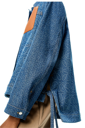 LOEWE Anagram workwear jacket in denim Indigo Blue plp_rd
