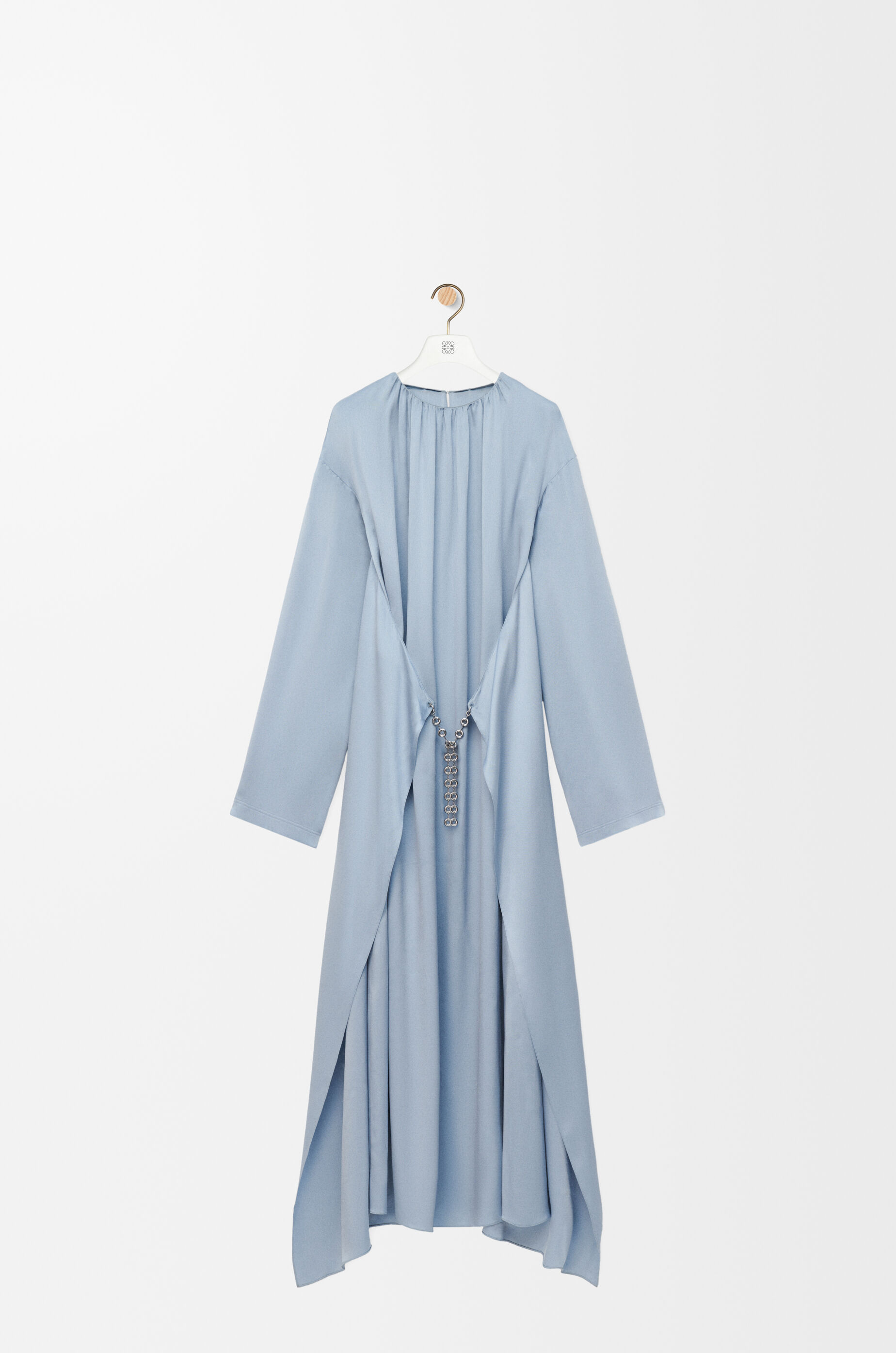 Chain dress in silk Blue - LOEWE