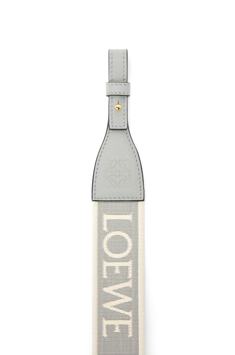 LOEWE Anagram loop strap in jacquard and calfskin Ash Grey