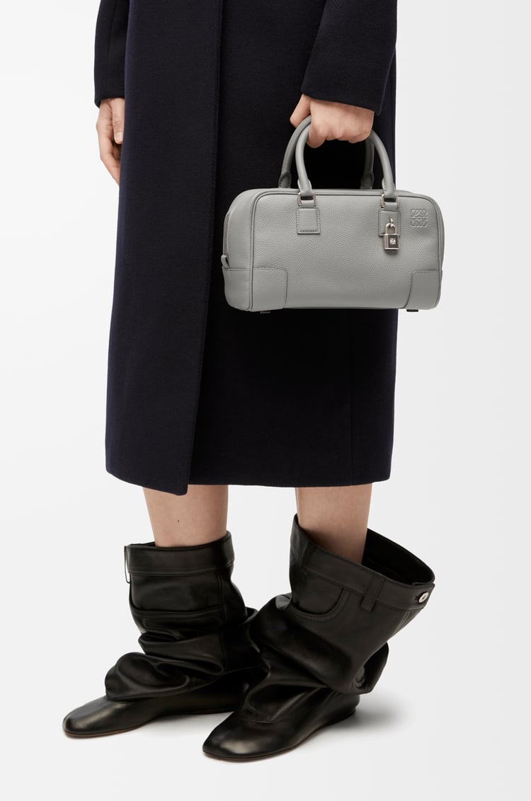 LOEWE Amazona 23 bag in soft grained calfskin Pearl Grey
