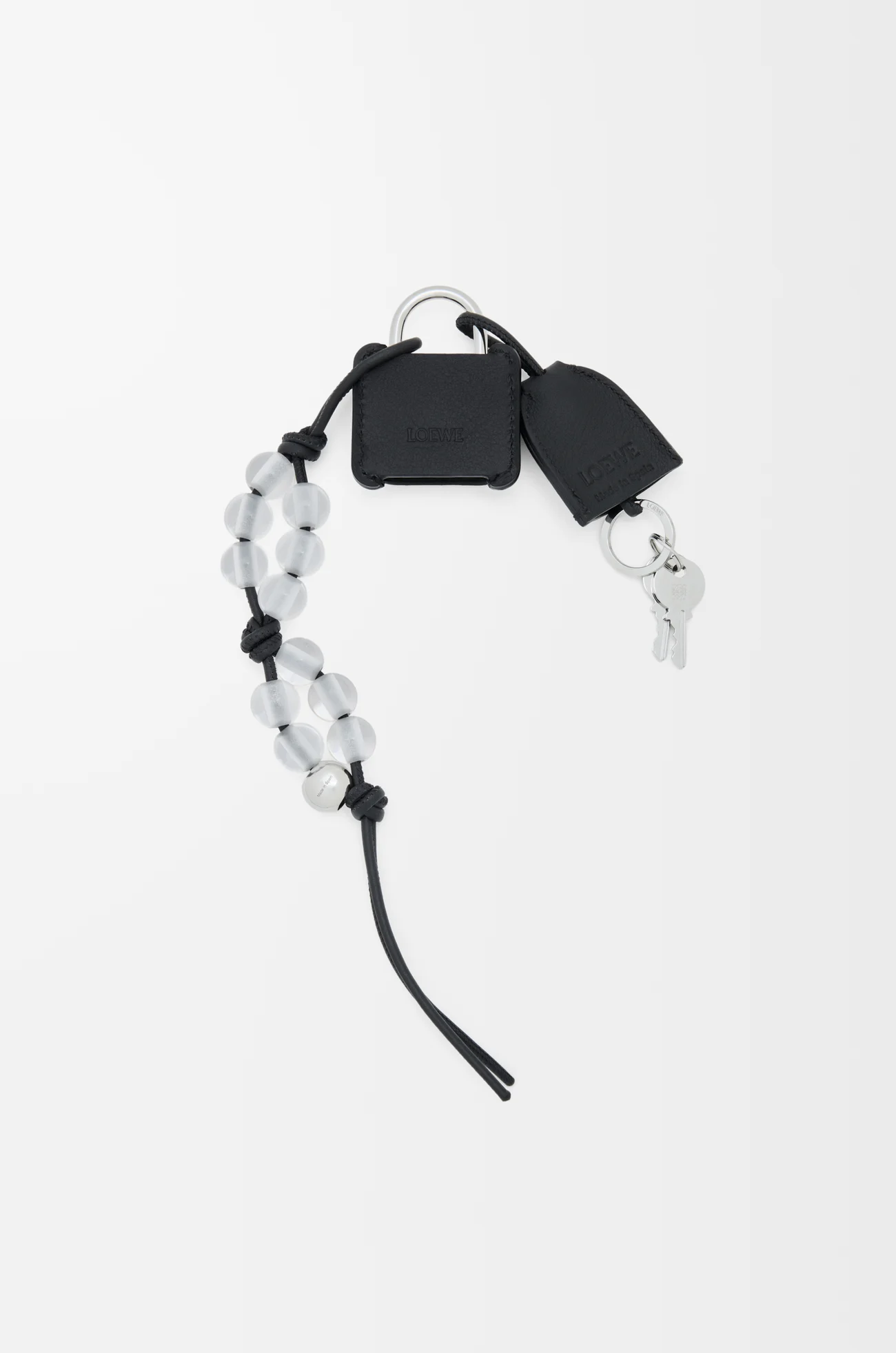 LOEWE Amazona padlock charm Black/Silver