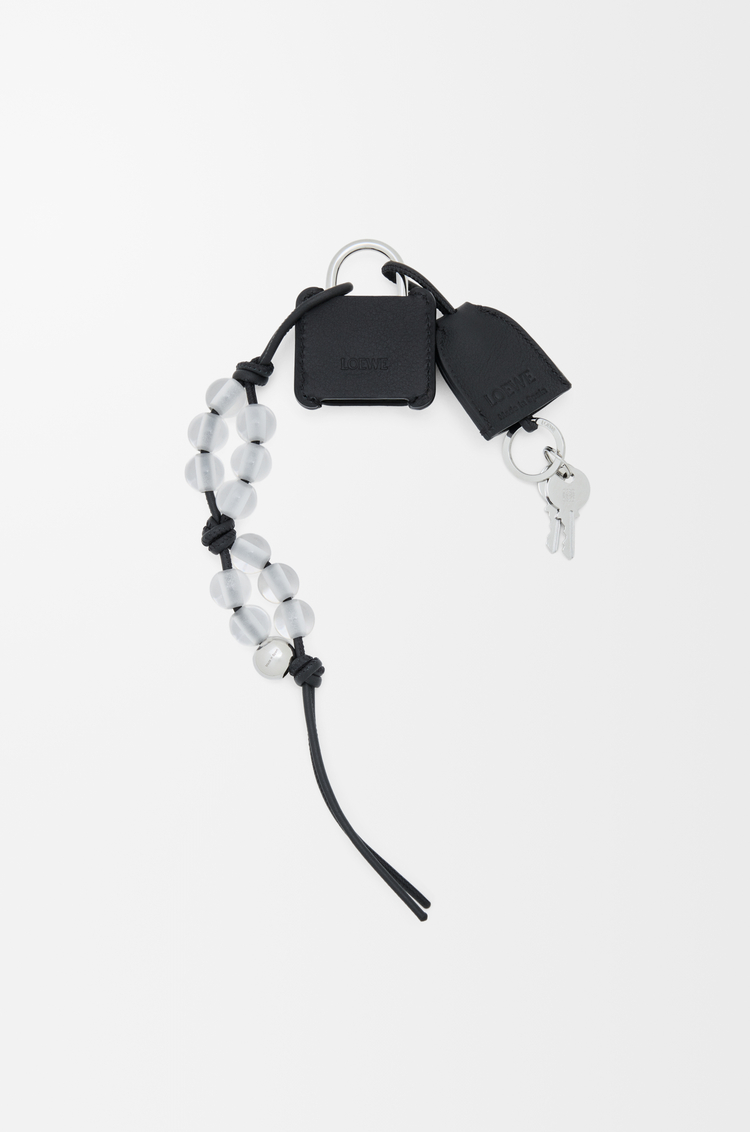 LOEWE Amazona padlock charm Black/Silver