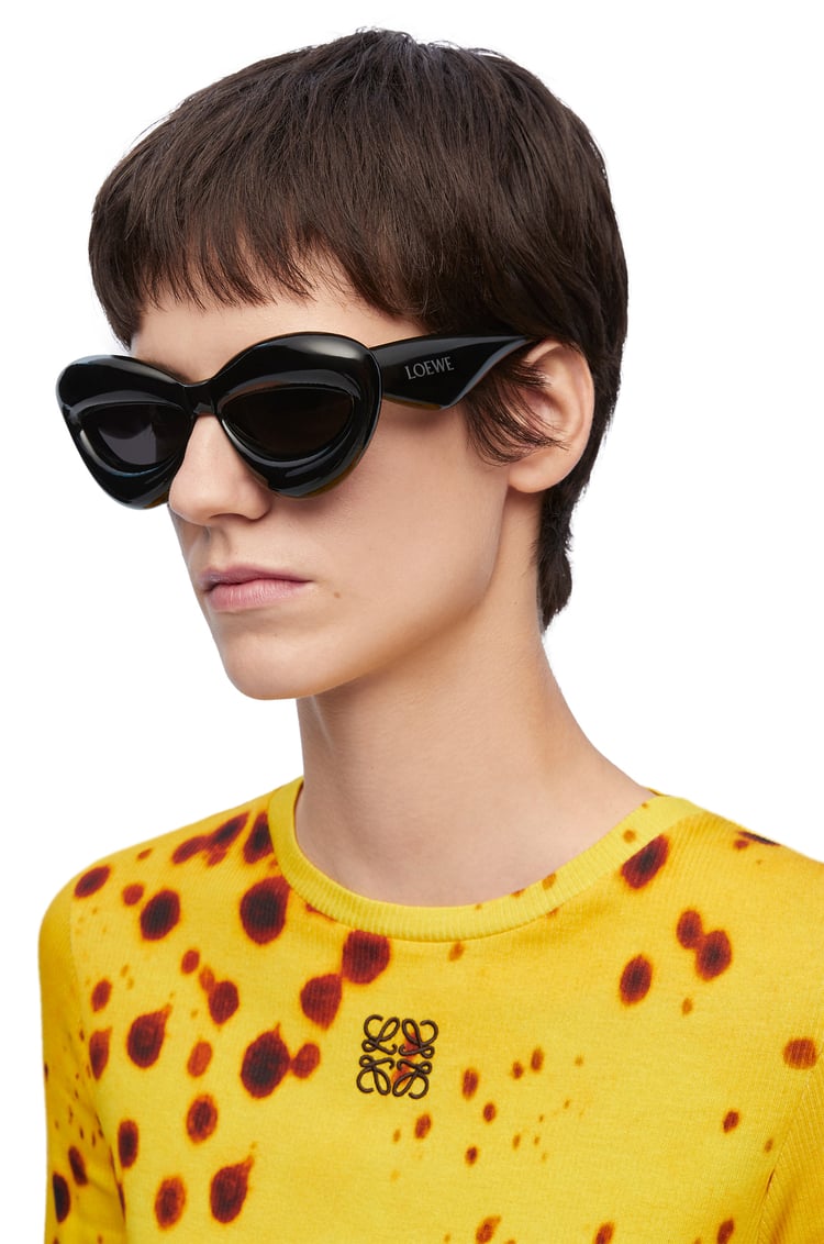 LOEWE Inflated cateye sunglasses in nylon 黑色