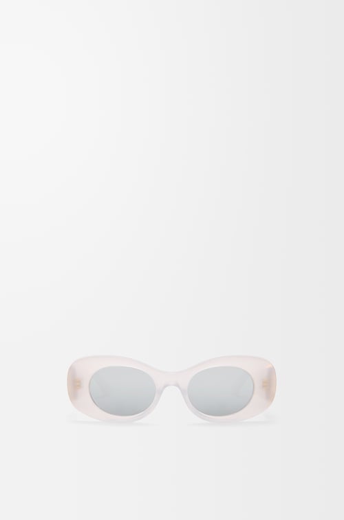 LOEWE 斜面橢圓形 Maxi Anagram 太陽眼鏡 白色